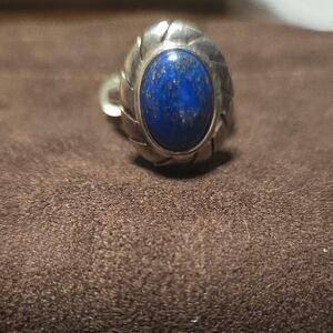 Silver Blue Stone Women's Ring